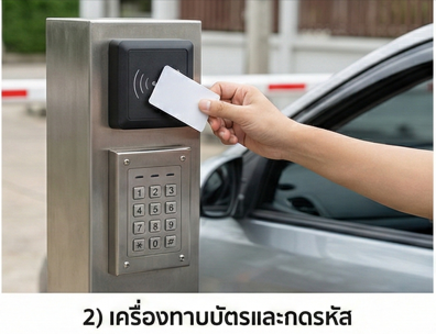 บัตร RFID / คีย์การ์ด สำหรับระบบไม้กั้นรถยนต์