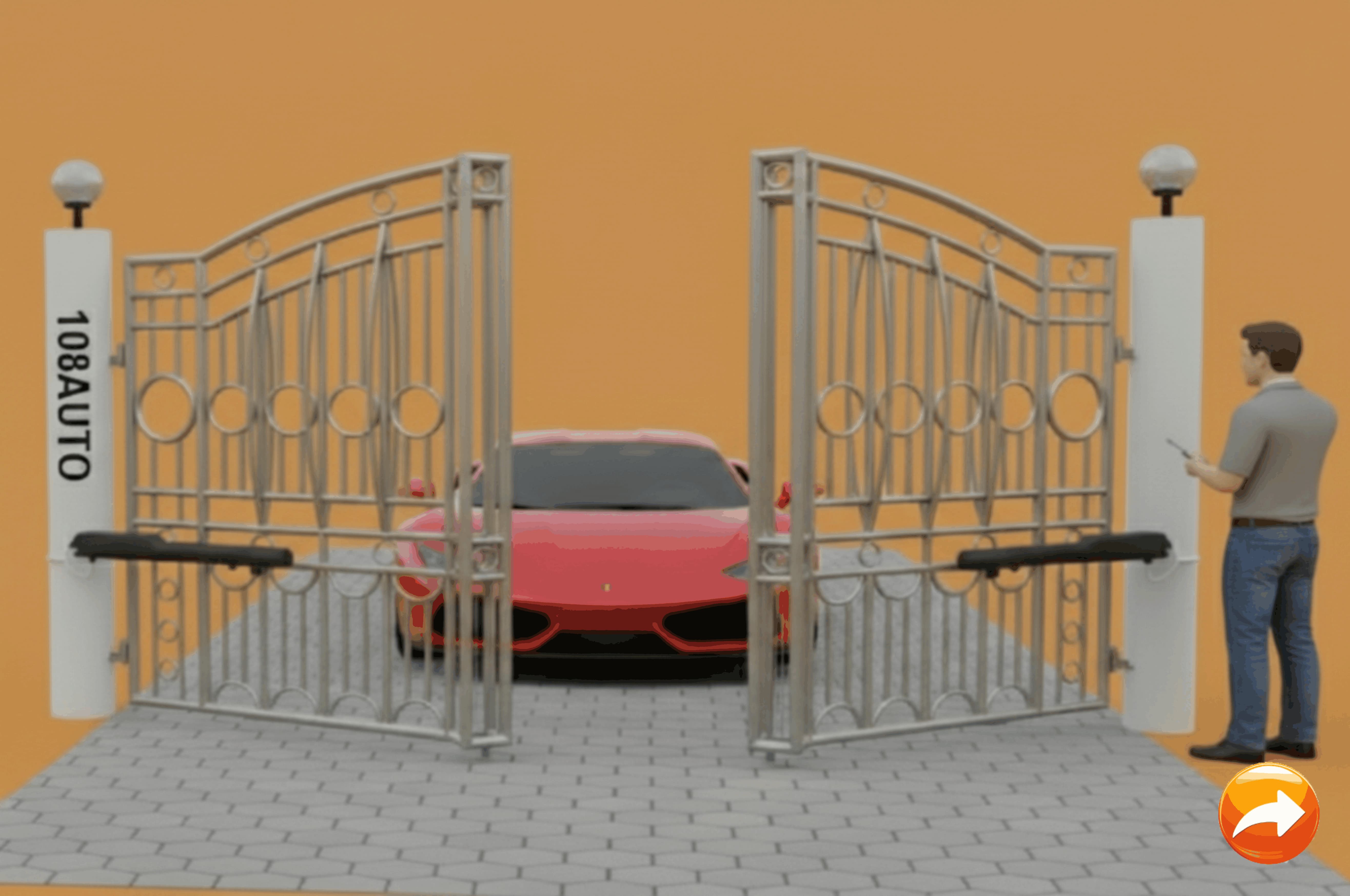 ประตูบานสวิง แบบแขน